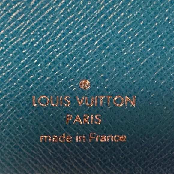 SOLD Louis Vuitton Taigarama Eclipse Lagoon blue Pocket organizer / wallet - Picture 6 of 8